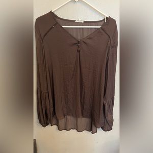 Brown Maurices Blouse Size XL